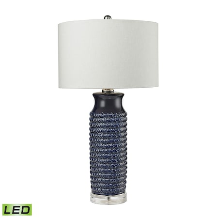 Elk Home Wrapped Rope 30'' High 1-Light Table Lamp - Navy D2594-LED